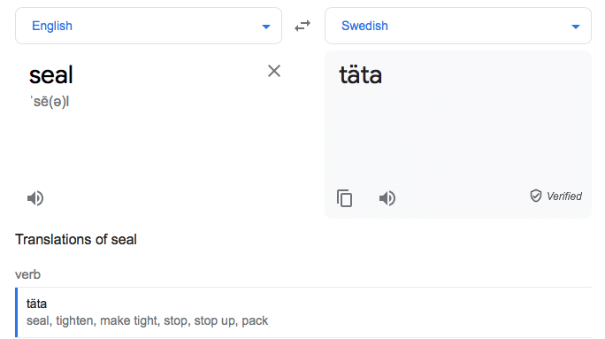 Google Translate English to Swedish 2