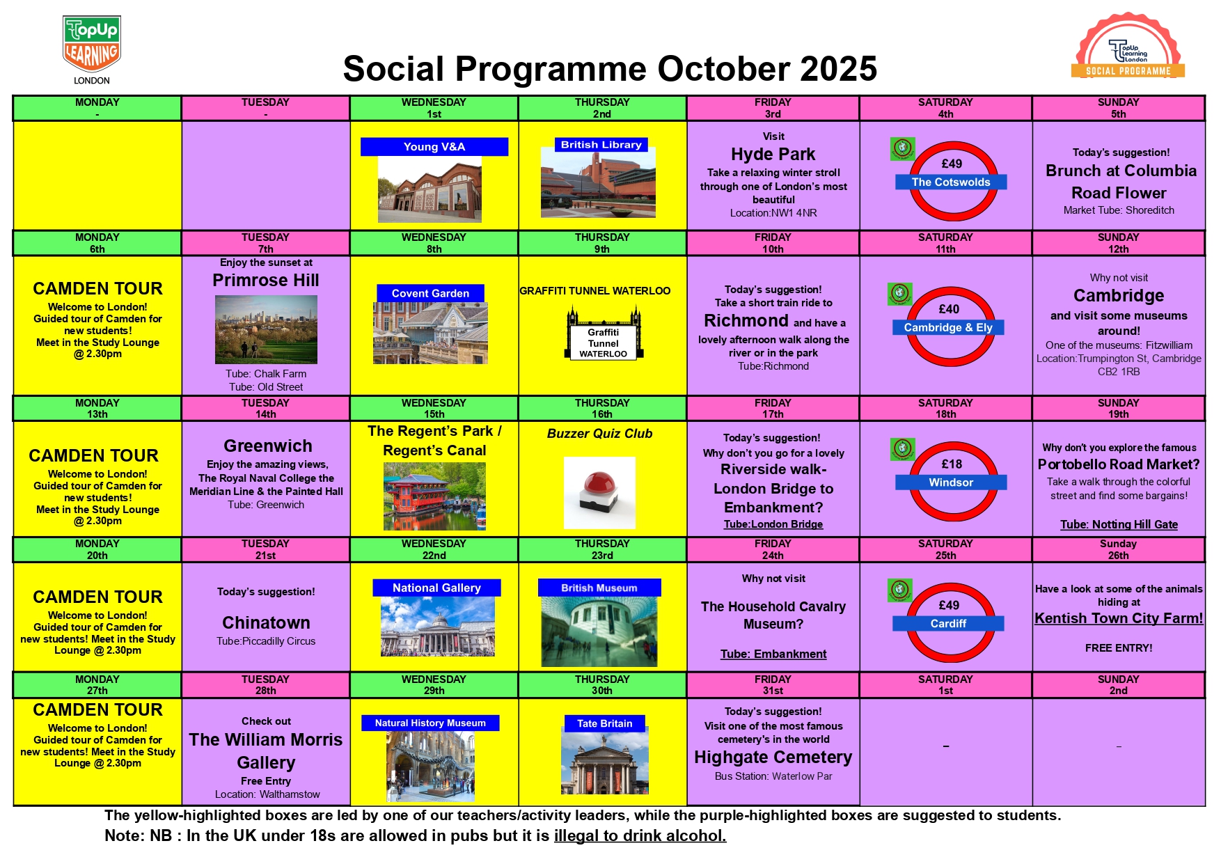 Social Programme October 2025