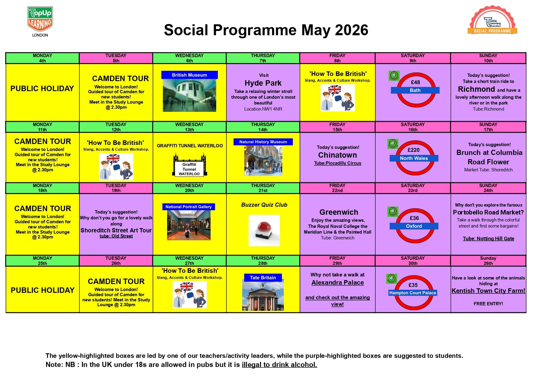 Social Programme May 2026