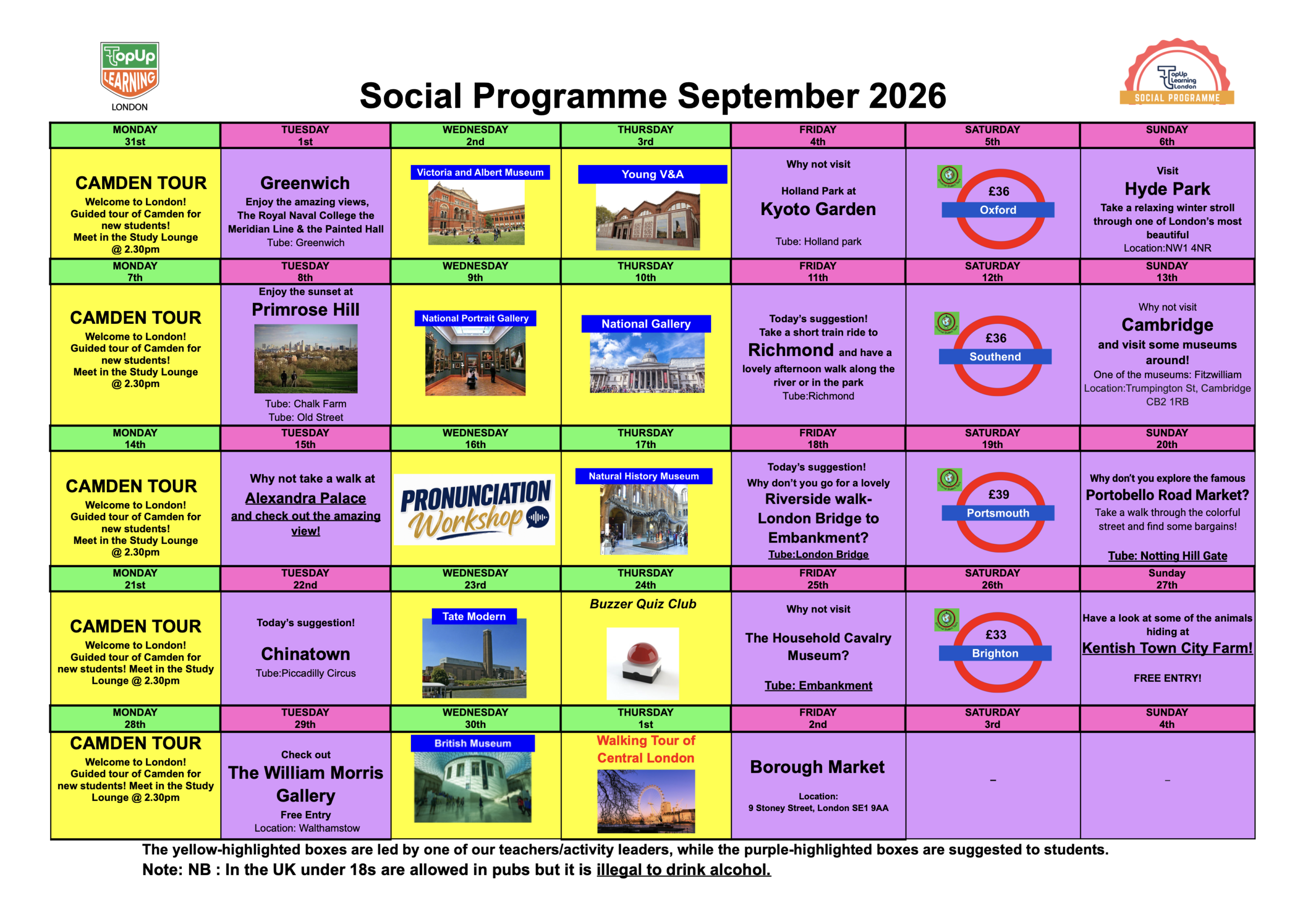Social Programme September 2026 1